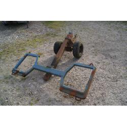 Two wheeld recovery dolly with winch on system