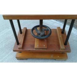Wood and metal 'Dryad' Book Press. Dryad ( Leicester ) Book Press,Larger Size press