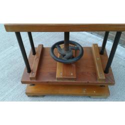 Wood and metal 'Dryad' Book Press. Dryad ( Leicester ) Book Press,Larger Size press