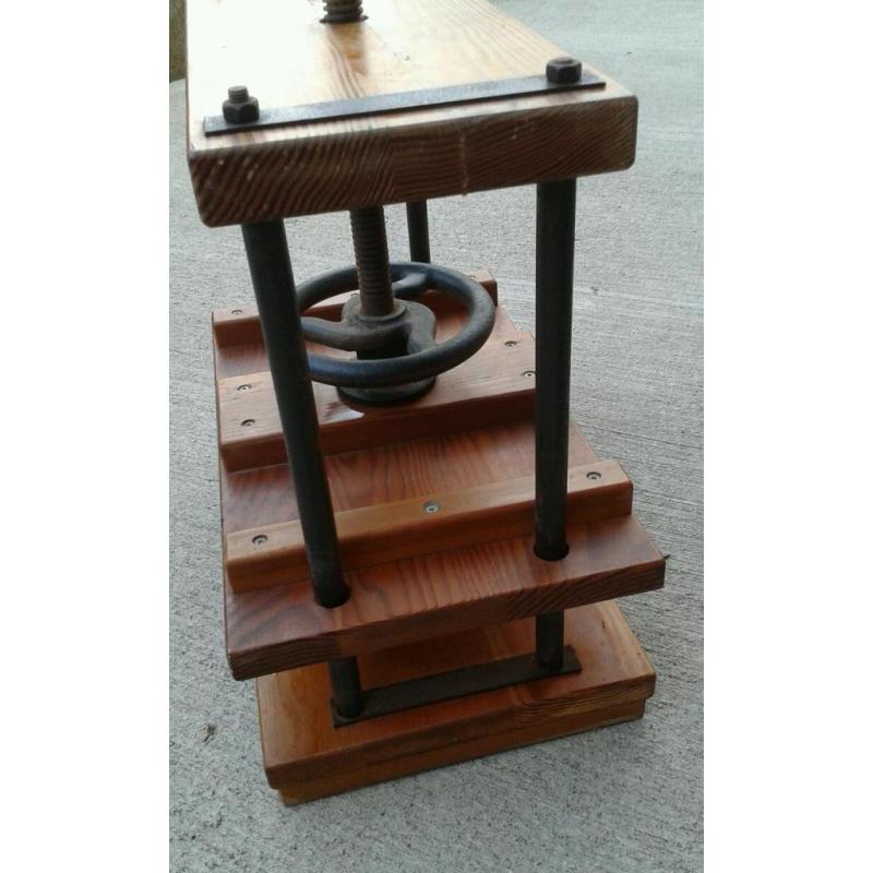 Wood and metal 'Dryad' Book Press. Dryad ( Leicester ) Book Press,Larger Size press