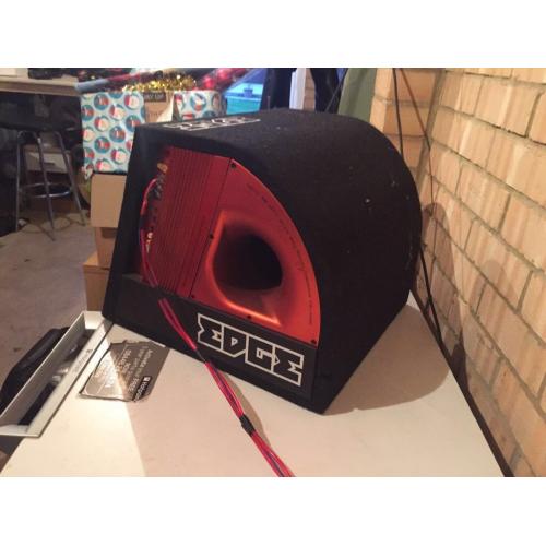 12 " Edge car sub with built in 1000 watt amp