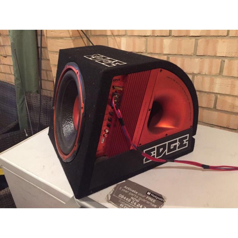 12 " Edge car sub with built in 1000 watt amp