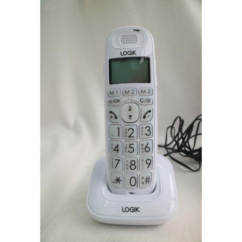 Logik Cordless Phone wityh big buttons and additional handset - New