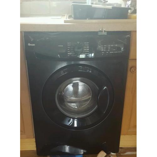 Swan Black Washing Machine 7kg Load