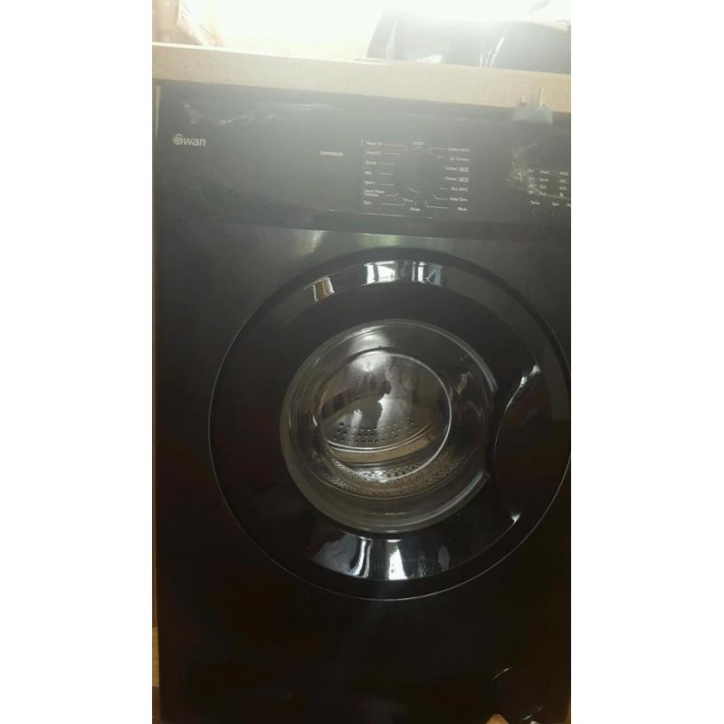 Swan Black Washing Machine 7kg Load