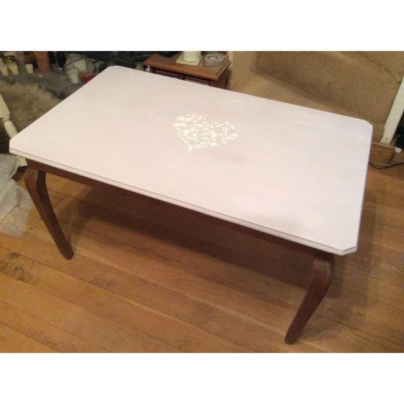 Vintage French heart coffee table