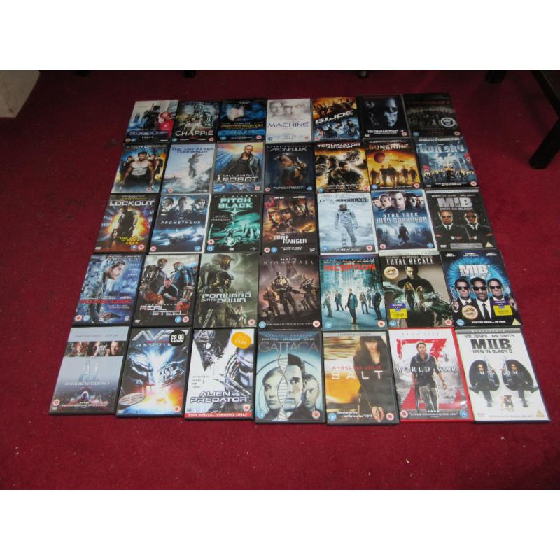 35 action and Sci Fi DVD's rated 15 and under. All original, no copies.