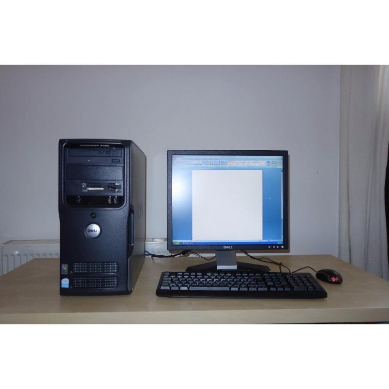 Dell Dimension 3100 PC Computer System - Pentium 4 3GHz, 1GB RAM, 19" Monitor