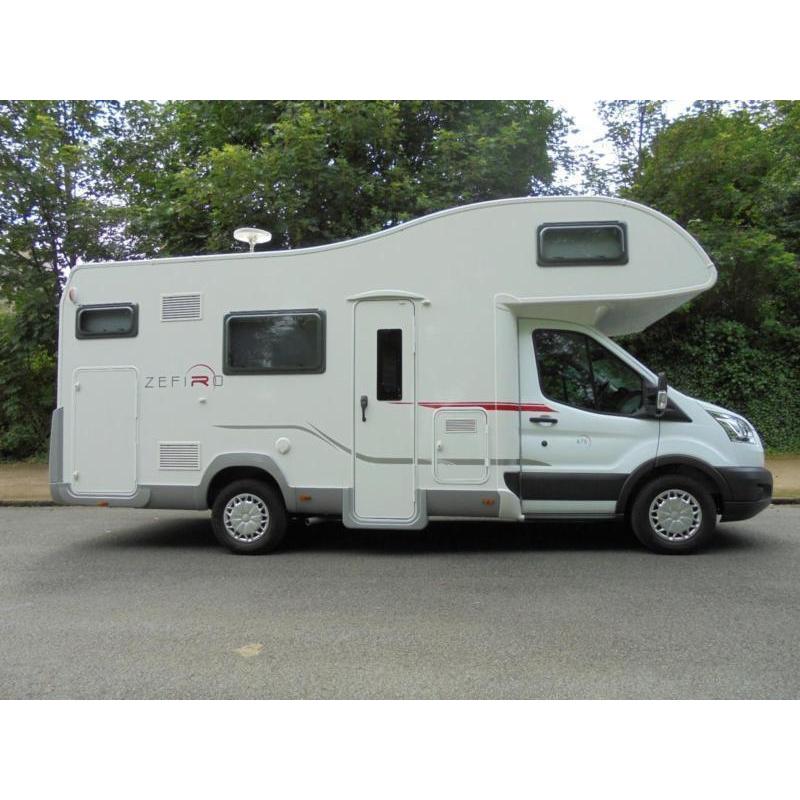 Roller Team Zefiro 675 Bunk Beds, 6 Berth, Centre Dinette For Sale