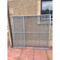 Galvanised metal dog run