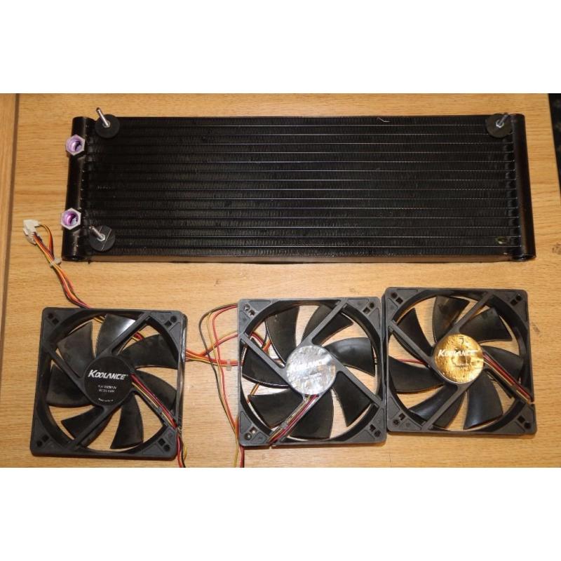 LianLi Tower Case Water Cooling inc Rad and Koolance Fans