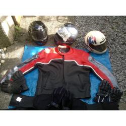 motorcycle crash helmet leathers gloves accessories
