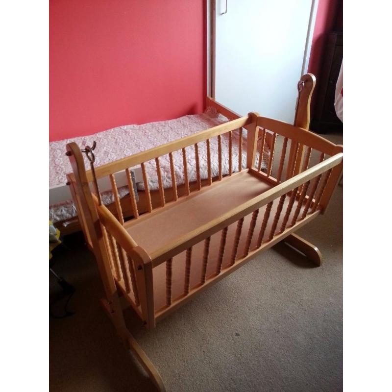 cradle for the baby for sale .