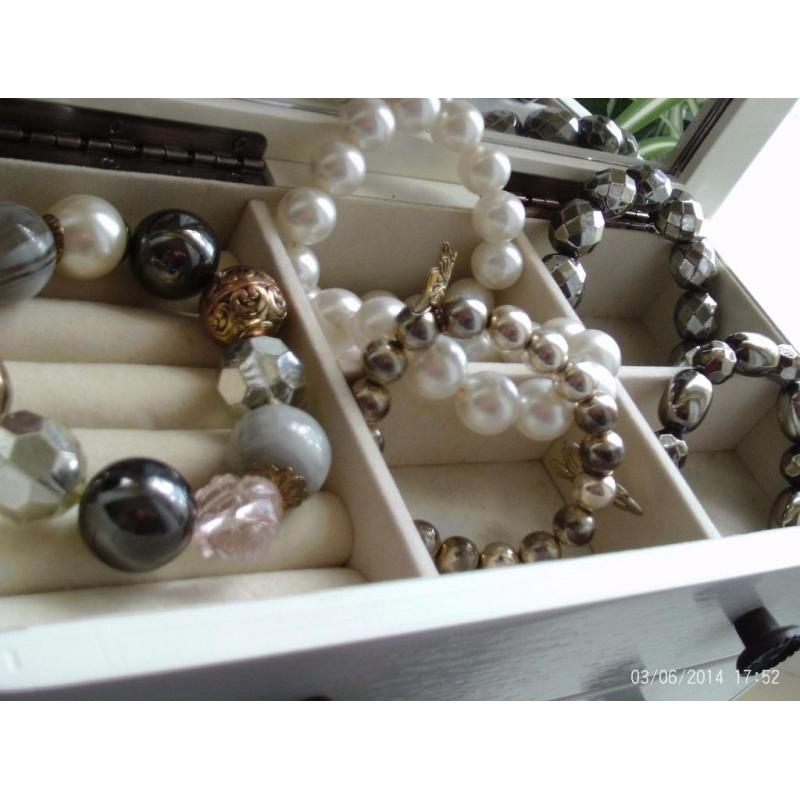set of six bead bangles