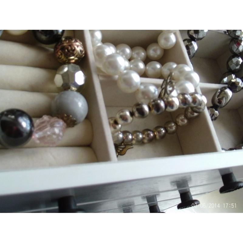 set of six bead bangles