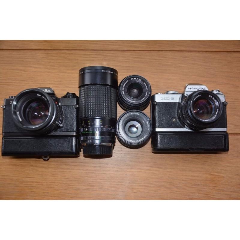 Minolta cameras and lenses