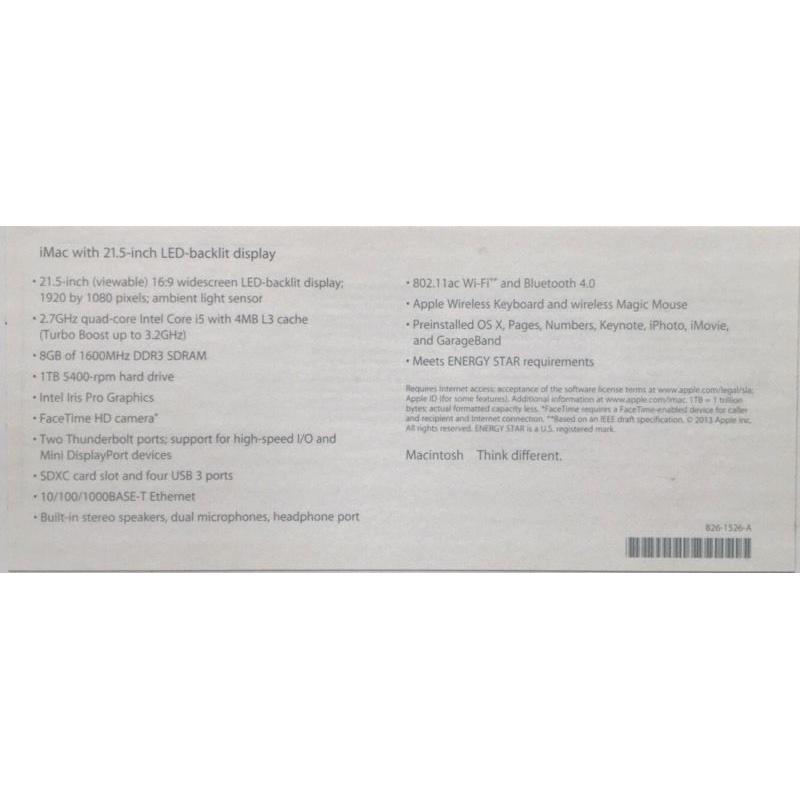 iMac 21.5 display - Early 2015 model