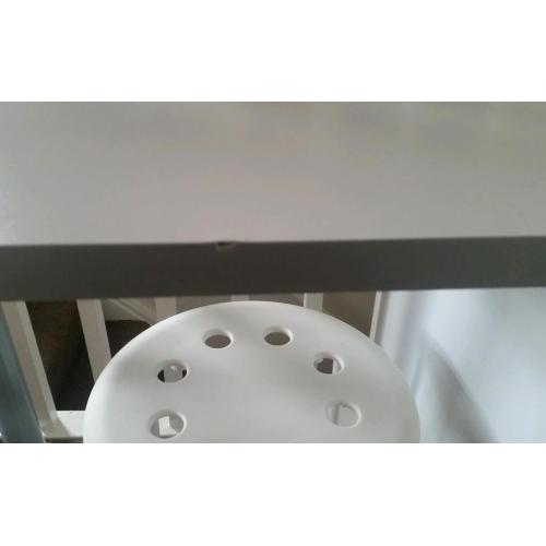 White nail desk, light and stool
