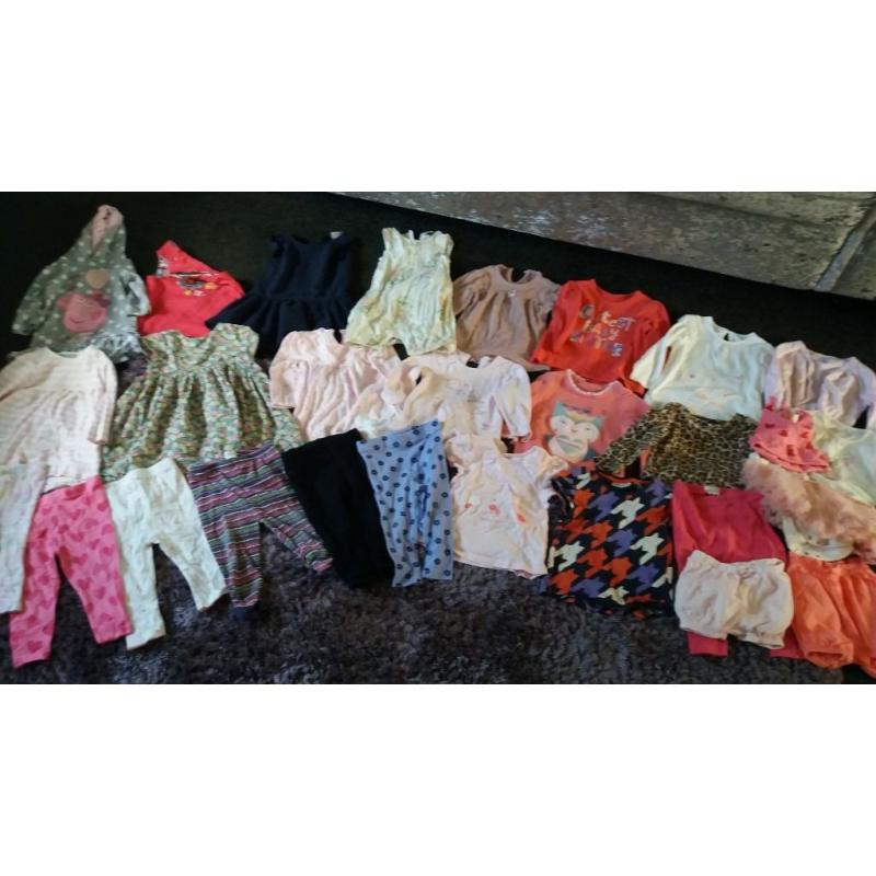 Bundle Baby Girls Clothes 9-12 months
