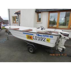14ft fast fishing or pleasure boat and engine plus trailer