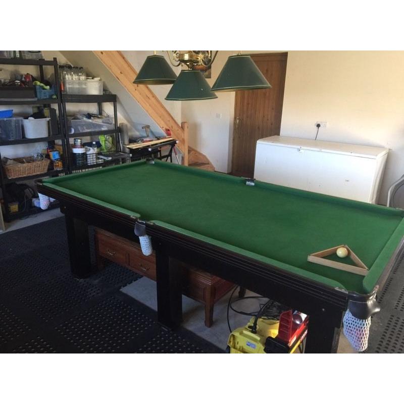 Slate snooker table - 8 X 4 - comes in 2 parts for easy transport