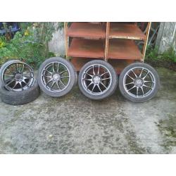 17" INNOVIT ALLOYS 5 X 114.3 NISSAN LEXUS JAP DRIFT SKYLINE