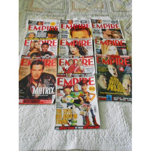 A collection of Empire Magazines, a monthly film magazine 1991 - 2000