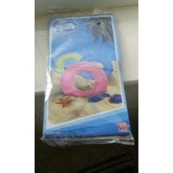 Job Lot 30 pairs swimming arm bands for ages 3 - 6. Also 2 inflatable rings for ages 10+