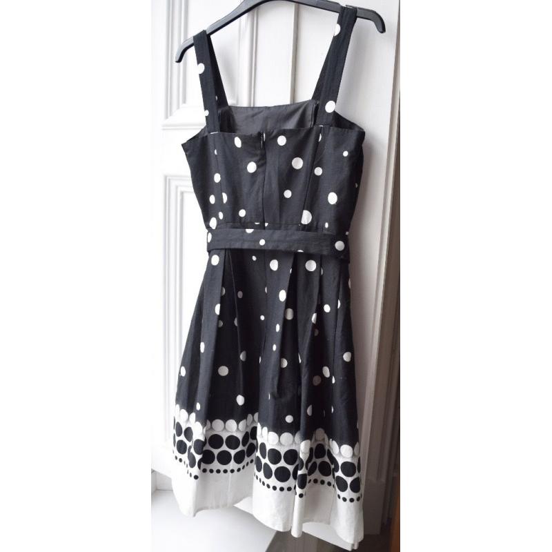 Black and White Polka Dress (UK size 8)