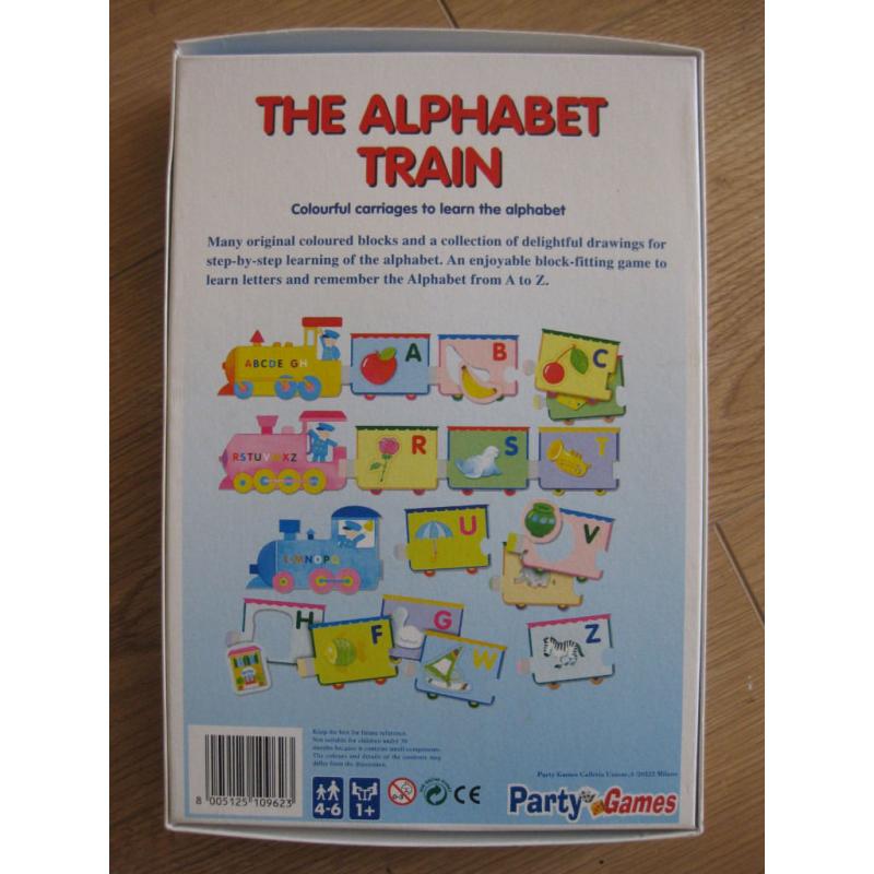 WIGGLY WORMS GAME - FABULOUS CONDITION! And ALPHABET TRAIN PUZZLE + instructions