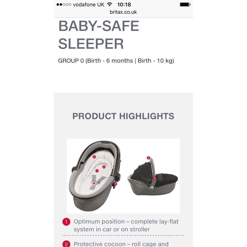 Britax baby-safe sleeper