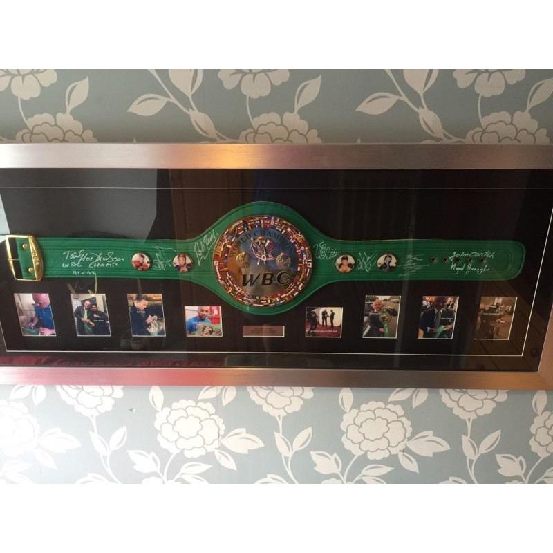 WBC boxing belt signed and feamed