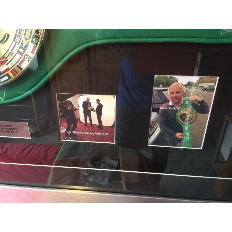 WBC boxing belt signed and feamed