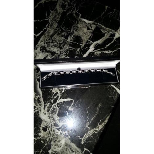 White Gold Belcher Bracelet