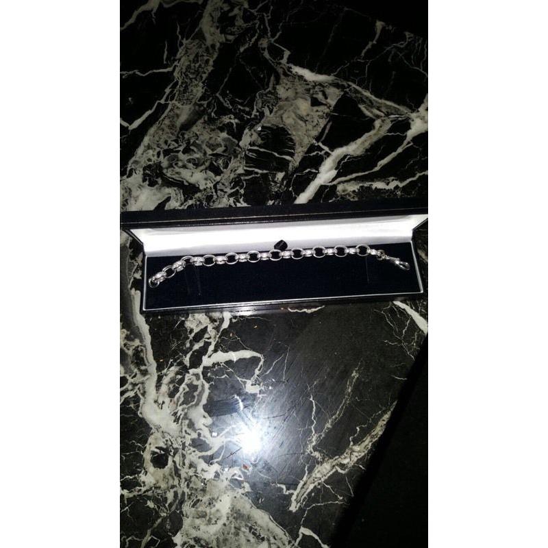 White Gold Belcher Bracelet