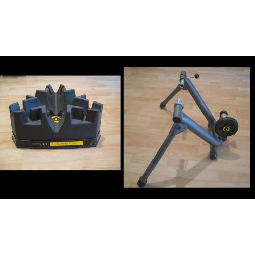 CycleOps Mag Bicycle Resistance Turbo Trainer + Climbing Riser Block