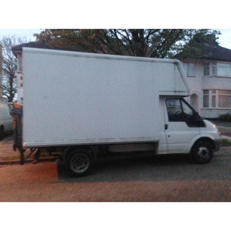 working man with luton van