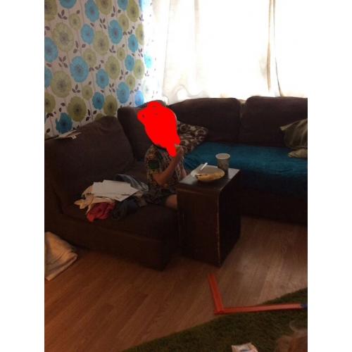Well used small corner sofa