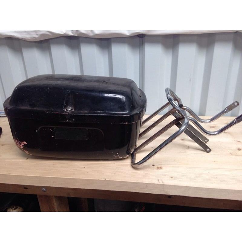 Classic/vintage bike top box and chrome carrier
