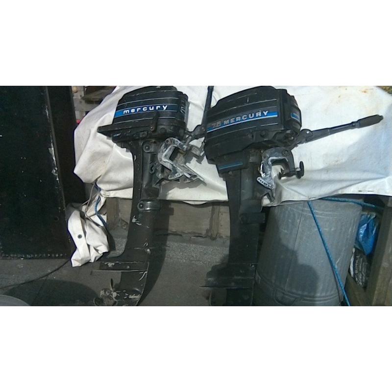 2 Mercury Outboards 7.5hp & 4.5hp Blueband