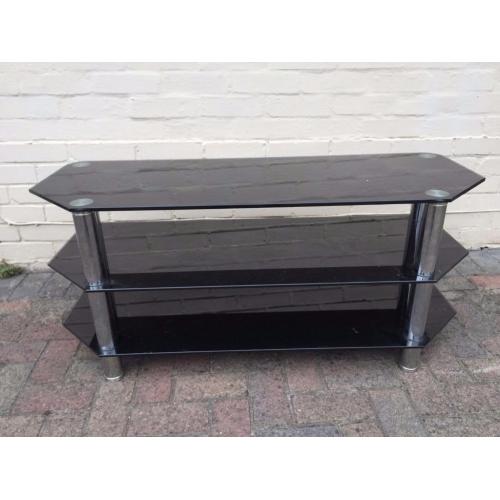 Chrome and Glass TV Stand - FREE FOR COLLECTION