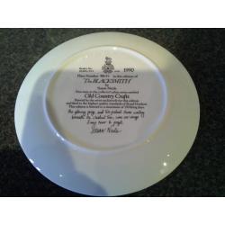 Royal Doulton plates - Old Country Crafts - The Blacksmith