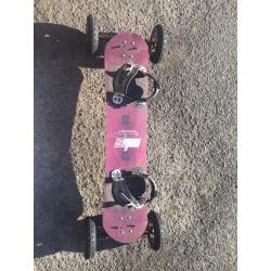 MBS Pro 16 mountain board (with heelstraps and helmet)