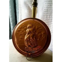 Antique copper bed warmer