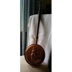 Antique copper bed warmer