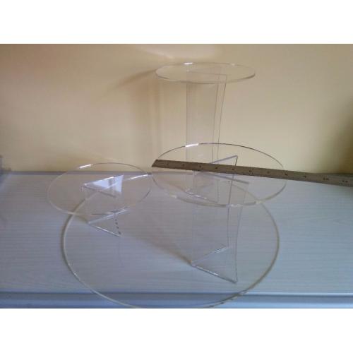 3 Tier cake / cupcake stand. Clear acrylic.