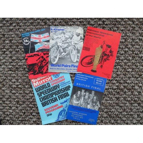 Speedway Programmes from 1970s