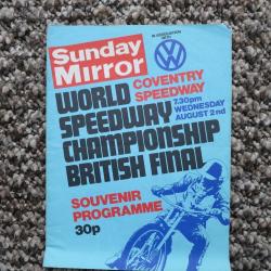 Speedway Programmes from 1970s