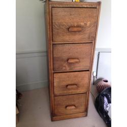 Filing cabinet -Beautiful fully restored solid oak Art Deco filing cabinet