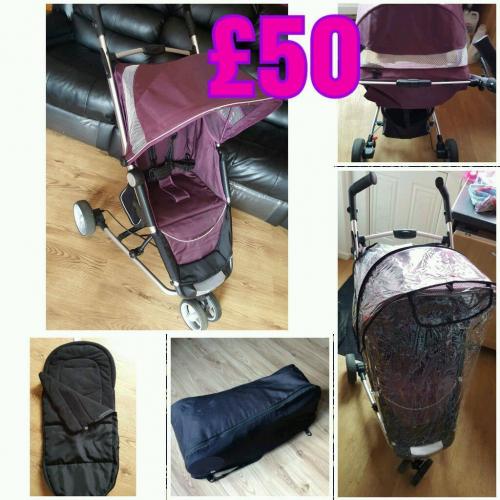 Purple Petite Star Zia Stroller